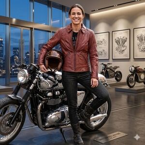 Harley-Davidson Brown Leather Moto Jacket Size XS NWOT